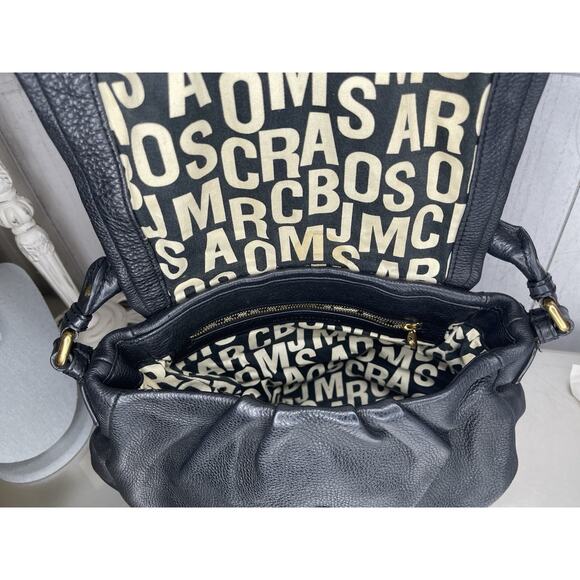 Marc By Marc Jacobs Vintage Ukita Black Soft Leather Classic Top Handle Bag Y2K - Picture 7 of 10